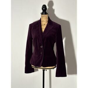 Express design studio limited edition purple velvet blazer size 10